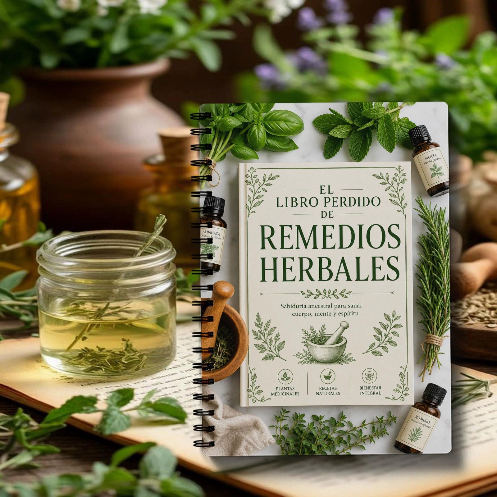 Herbal Wellness Recipes - El Libro Perdido Spiral Defter -