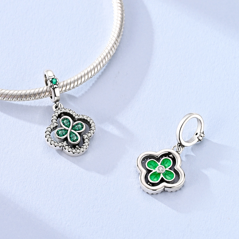 Yeni 925 ayar gümüş yeşil dört - Red Clover Flower incelemesi ve fiyatı